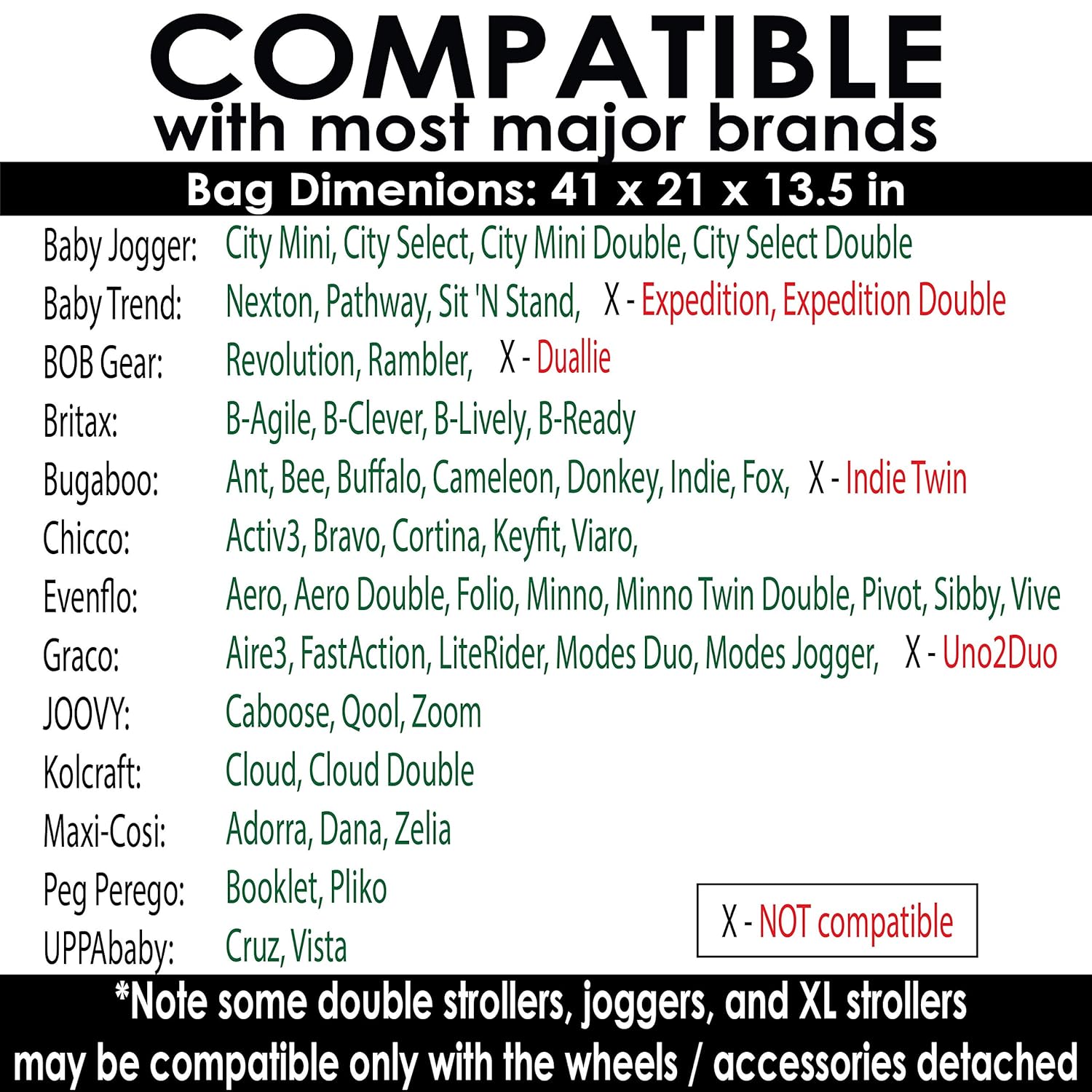 Stroller Travel Bag for Standard or Double/Dual Strollers - Image 8